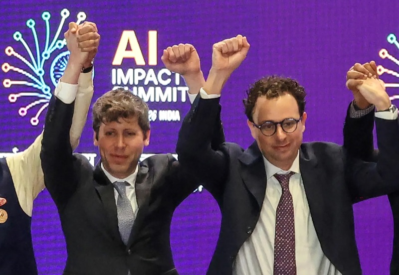 Sam Altman and Dario Amodei didn't hold hands.